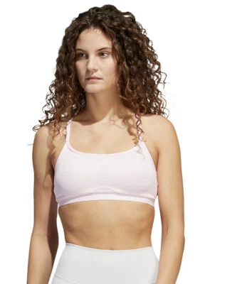 Adidas Aeroreact Training Light-Support Padded Bra- Clear Pink- Size: LDD - New - Image 1 of 3