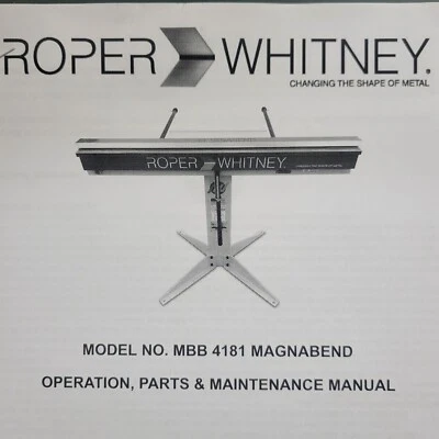 Roper Whitney Magnabend MBB 4181 - Alum. Dobladora para hasta 18ga hasta 48", 115v Foto 1 de 4
