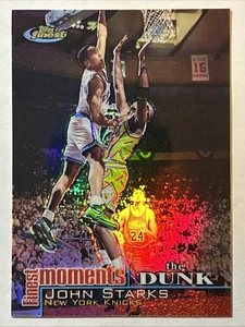 2000-01 Topps Finest Moments Refractor, John Starks (The Dunk), tarjeta #FM-JS - Imagen 1 de 2