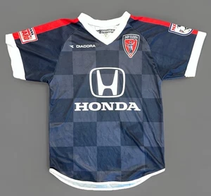 Indy Eleven 11 Soccer Blue Jersey NASL Diadora Honda National Guard Youth M - Picture 1 of 11