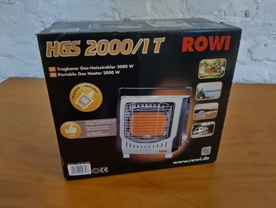 Tragbarer Kartuschen Gasofen Gasheizstrahler 2000 Watt Markengerät Fa. Rowi - Bild 1 von 4