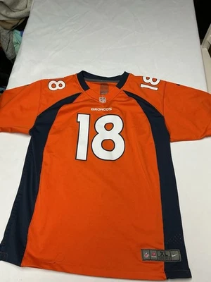 Camiseta de fútbol americano Nike On Field Denver Broncos Peyton Manning #18 juvenil grande L Foto 1 de 4