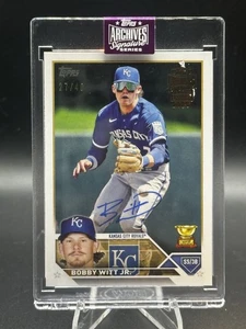2025 Topps Archives Bobby Witt Jr On Card Auto /40 Gold Cup SSP SEALED ENCASED - Picture 1 of 2