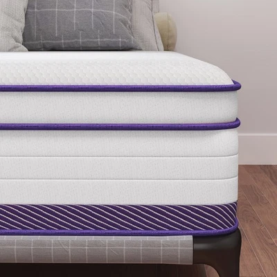 12"14" Gel Memory Foam Spring Hybrid Queen Mattress Twin Full King Size In A Box - Image 1 of 4