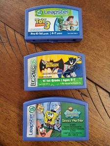Lot of 3 Leap Frog Leapster Games Batman SpongeBob SquarePants Toy Story - Picture 1 of 1