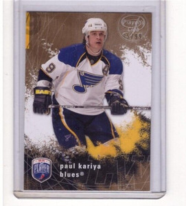 PAUL KARIYA 2007-08 UPPER DECK BAP HOCKEY PLAYER'S CLUB GOLD SP/99 #168