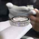 3.55ct Round Real Moissanite 14k White Gold Finish Full Eternity Wedding Ring