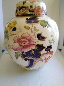 Masons Ironstone Blue Mandalay Pattern 7" Ginger Jar Hand Painted - Picture 1 of 3