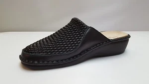 La Plume Flex Mujer Negro Elastizado/Cuero zueco con plantilla desmontable se ajusta completo - Imagen 1 de 5