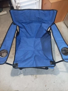 Camping Klappsuhl blaub mit Flaschenhalter - Bild 1 von 5