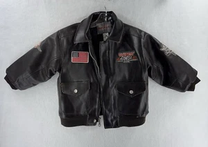 Avirex Leather Bomber Jacket American Eagles Squadron 332 USA Sz 4 Rare - Picture 1 of 24