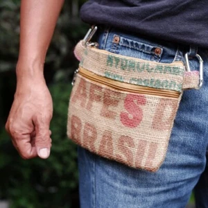 Waist Bag Belt Pouch Clip Snap Hook Buckle On Handmade, Eco-Ffriendly Materials - Picture 1 of 13