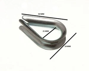 Wire Rope Thimble 8mm 5/16 BZP ZP Pack Size 200 - Picture 1 of 1