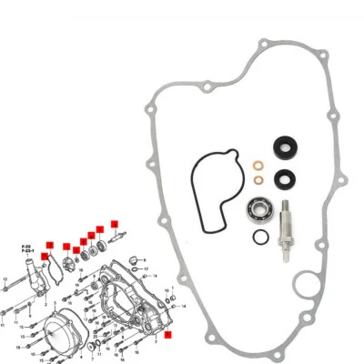 For Honda CRF450R 2002-2008 Water Pump Shaft Gasket Seal Bearing Rebuild Kit - Image 1 of 4