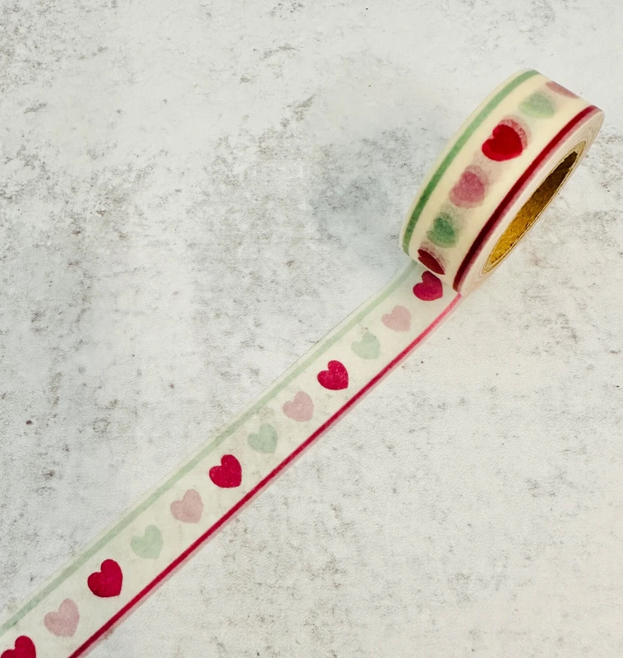 Love Hearts Dia dos Namorados Washi Tape Papercraft Planner Suprimento Artesanato - Imagem 1 de 1