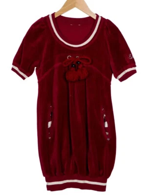 Monnalisa Girl Short Sleeve Velour Dress Size 9 - Image 1 of 4