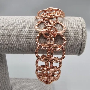 Kupfer Kettenhemd Armband gehämmert Ringe keltische Webart 7 Zoll - Bild 1 von 7