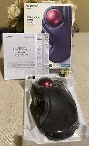 ELECOM Trackball Wireless Mouse Large Tapper M-HT1DRBK New - Picture 1 of 11