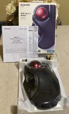 ELECOM Trackball Wireless Mouse Large Tapper M-HT1DRBK New - Image 1 of 4