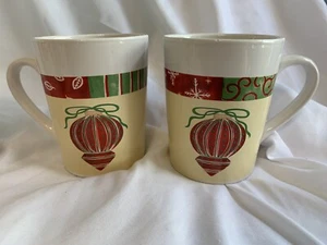 12 Unzen Royal Norfolk Weihnachtstasse mit Ornamenten. Geschenk Kaffeetasse - Bild 1 von 5