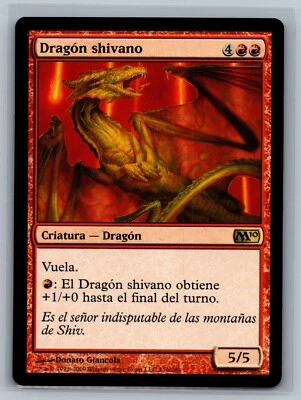 Magic the Gathering SPANISH Magic 2010 Shivan Dragon #156/249 MTG TCG CCG M10 - Image 1 of 2