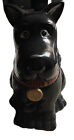 Scottish Terrier Dog Biscuit Jar Blk Re Tartan Collar Ceramic 1970?S Bloomington