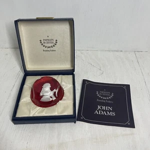 Danbury Mint Portraits in Crystal Founding Fathers John Adams Paperweight - Picture 1 of 9