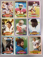 1980 Topps Football Cards - You Pick Cards - Complete Your Set #201-528