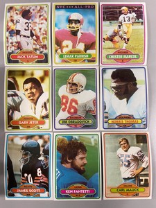 1980 Topps Football Cards - You Pick Cards - Complete Your Set #201-528