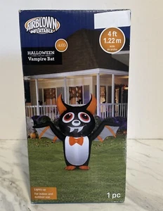 Halloween luftgeblasene aufblasbare Vampir Fledermaus 4 Fuß LED Leuchte Neu Originalverpackt - Bild 1 von 6