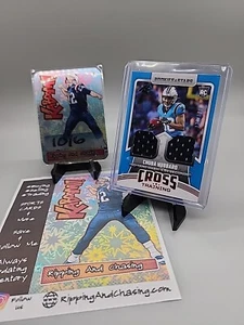 2021 Rookies & Stars Chuba Hubbard #CT-34 Cross Training Relic RED RC /199  - Picture 1 of 2