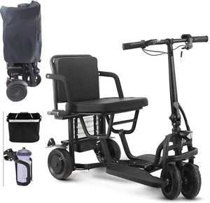 4 Rad Seniorenmobil 15 km/h Elektro Scooter Black Elektromobil Freien 25 Km+ - Bild 1 von 11