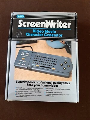 Gerador de personagens de filme de vídeo roteirista Sima modelo SCG Super VHS formato Hi-8 - Imagem 1 de 4