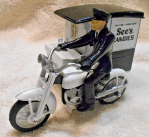See's Candies Motorcycle Delivery Truck with Driver - Picture 1 of 3