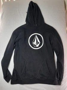 VOLCOM Pullover Hoodie Sweatshirt Sweater Black Men's Size 2XL, pouch pocket. - Picture 1 of 8