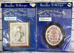 2 Needles N Hoops Cross Stitch Embroidery Kit #179 and #266 - Picture 1 of 6