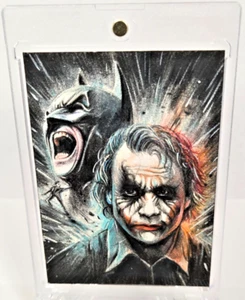 🔥 DC Dark Knight Batman vs Joker 1/1 One of One Hand Drawn Sketch Card 🔥 - Imagen 1 de 2