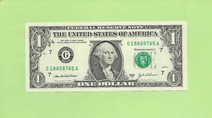2003A... UNCIRC $1 G 1880 8765 A... 2003A $1 G-A BONITO BILLETE FRANCO - Imagen 1 de 2