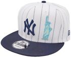 New Era New York Yankees De L' Blanc Bleu Marine Snapback Cap 9Fifty Osfa Limité