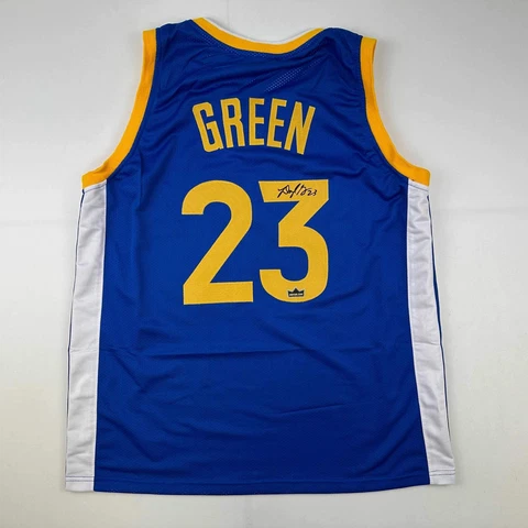 Facsimile Autographed Draymond Green Golden State Blue Reprint Jersey Men's XL Cover