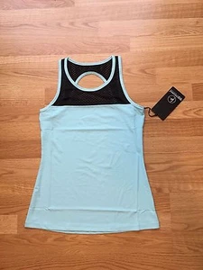 Neu mit Etikett $ 48 Damen 90 Degrees by Reflex Yoga Active Tanktop aquablau XS S M Drifit - Bild 1 von 5