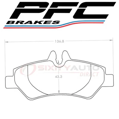 PFC Brakes Rear Disc Brake Pad Set for 2010-2014 Mercedes-Benz Sprinter 3500 wv Foto 1 de 4