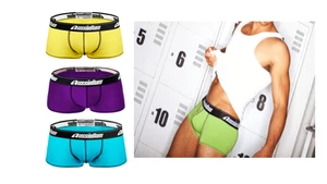 Lockerboy Aussiebum Men's Briefs/Underwear in Blue, Lime, Purple, Pink - Picture 1 of 9