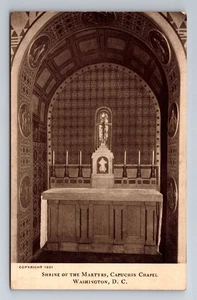Washington DC, Capilla Capuchina Santuario de los Mártires, postal de recuerdo vintage - Imagen 1 de 2