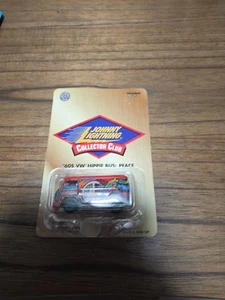 Johnny Lightning Collector Club '60s VW Hippie Bus: PEACE Red w/ Real Wheels - Picture 1 of 7