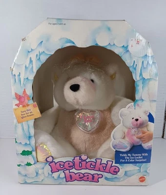 Juguete de peluche Mattel Ice Tickle Bear Pink Tummy nuevo de colección 1993 Foto 1 de 4