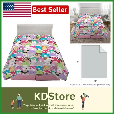 Squishmallows Reversible Comforter - Super Soft Microfiber Bedding for Cozy S... - Image 1 of 4