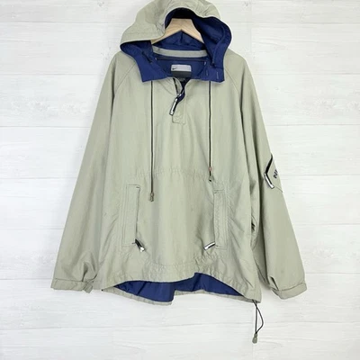 Vintage Nike Windbreaker Jacket Men XXL Gray Hooded Half Zip Pullover Ripstop - Image 1 of 4