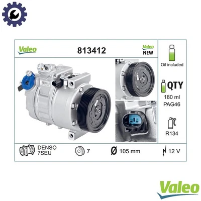 COMPRESSOR AIR CONDITIONING 813412 FOR BMW N46B20B/B20CD/B20E/B20CC 2.0L 4cyl X1 - Image 1 of 4