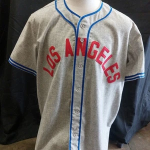 Rare Ebbets Field Vintage Authentic Replica Los Angeles Baseball Flannel - Picture 1 of 4